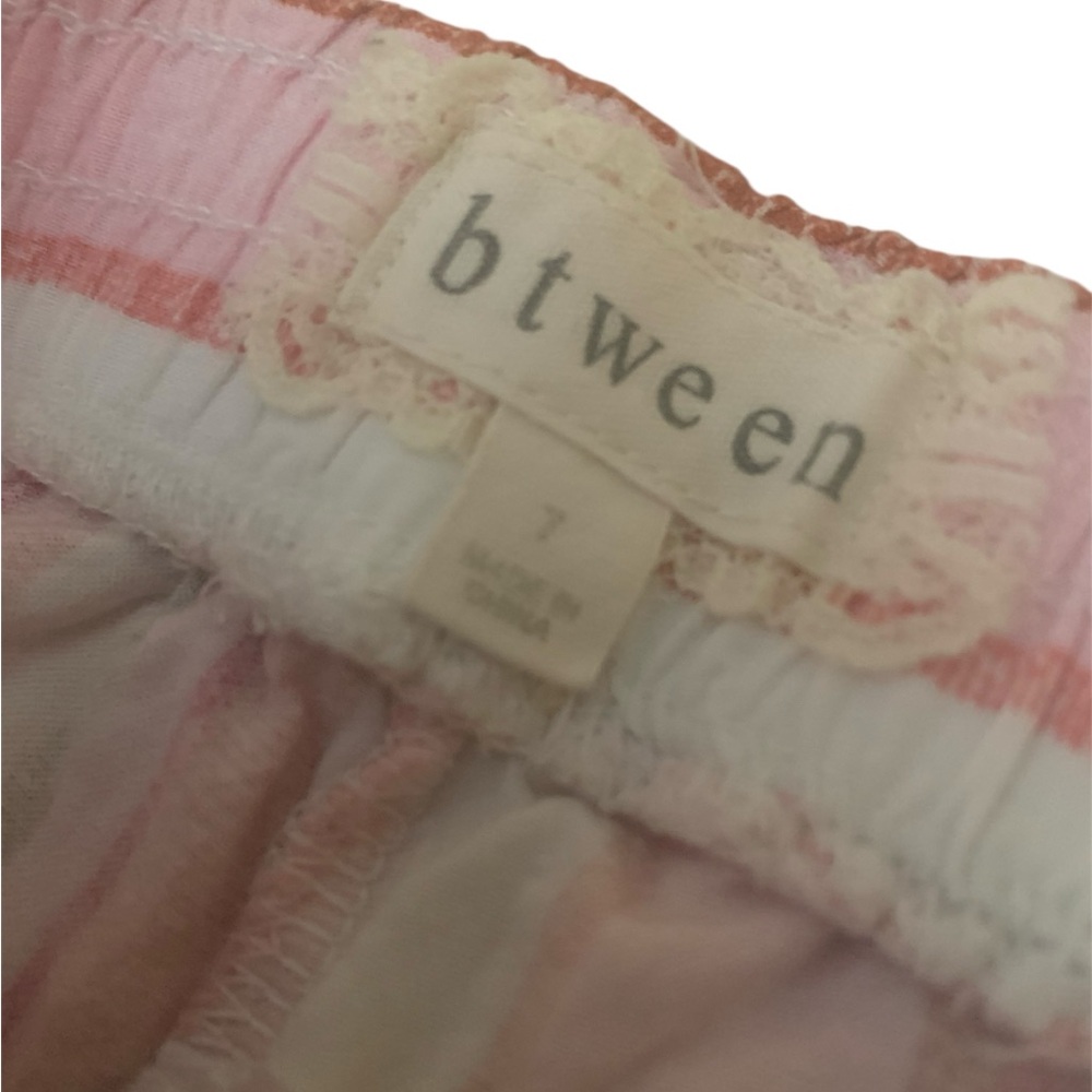 btween Pink and White Striped Girls Pants - Picture 4 of 7